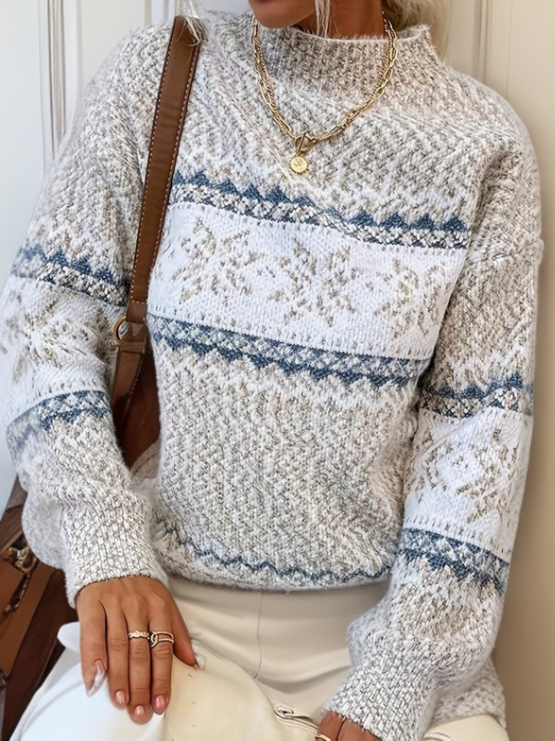 Susan | Lässiger Strickpullover für Damen mit Rundhalsausschnitt und langen Ärmeln