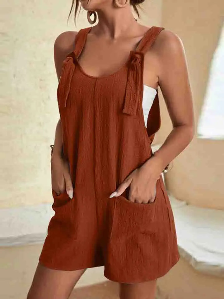 Jasmin | Damen Freizeit Overall Shorts mit Taschen