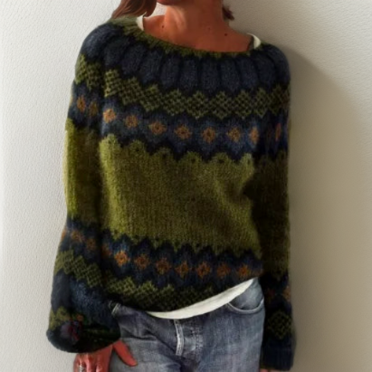 Shaila | Eleganter Pullover für Damen mit Geometrischem Muster