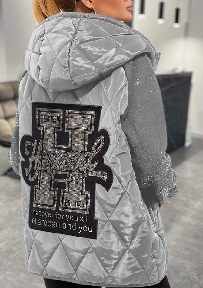 Gloria | Stilvolle Warme Jacke für Damen mit Kapuze und langen Ärmeln