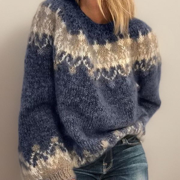 Isabelle | Eleganter und Bequemer Jacquard-Pullover für Damen