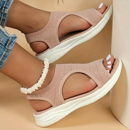 Gemütliche Sofia Sandalen für Damen mit niedrigem Absatz