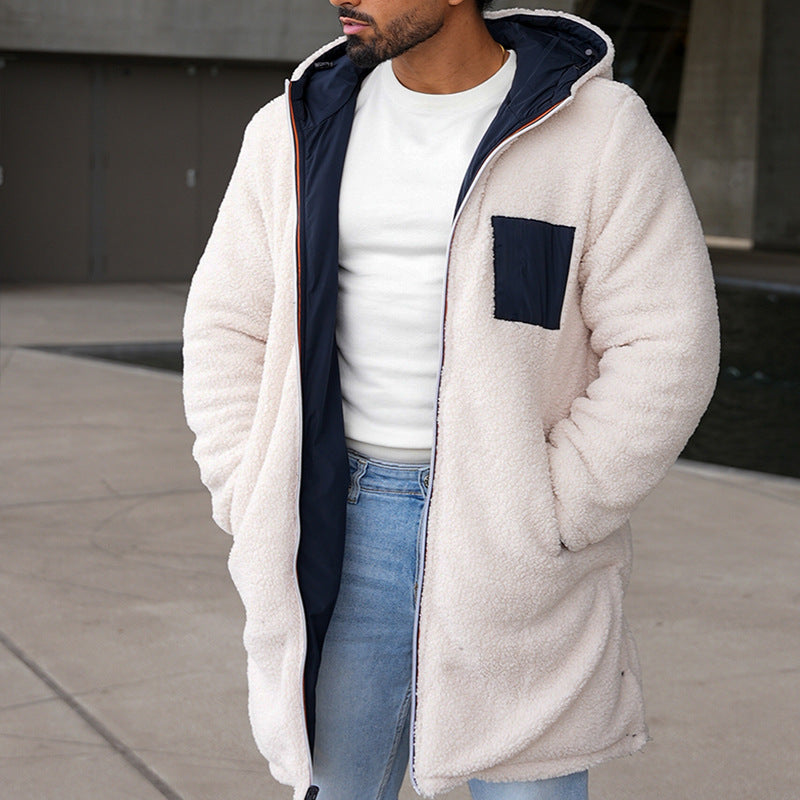 Rico Warme Herrenjacke für Herren mit Kapuze und langen Ärmeln