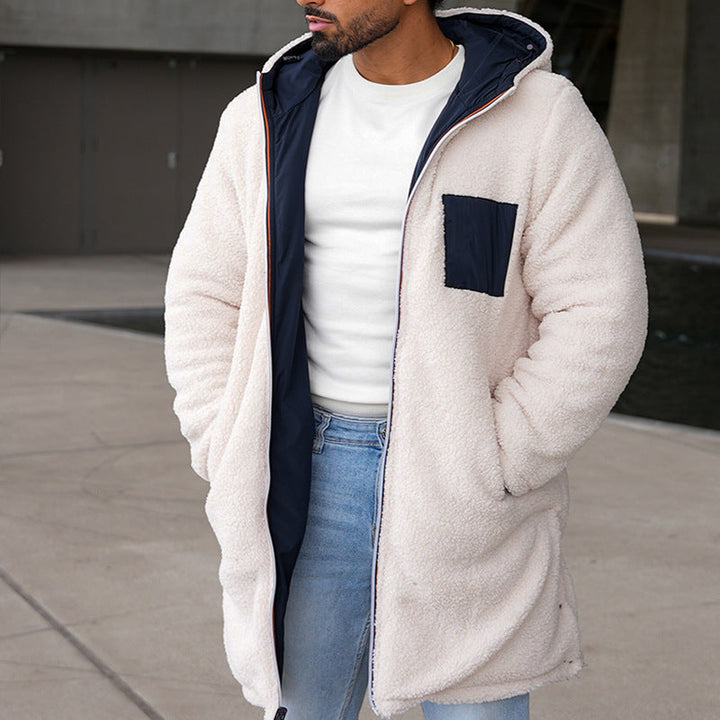 Rico Warme Herrenjacke für Herren mit Kapuze und langen Ärmeln