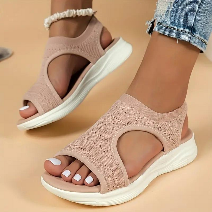 Gemütliche Sofia Sandalen für Damen mit niedrigem Absatz