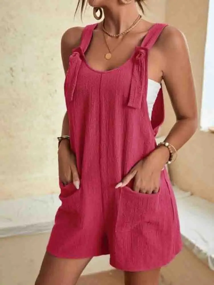 Jasmin | Damen Freizeit Overall Shorts mit Taschen