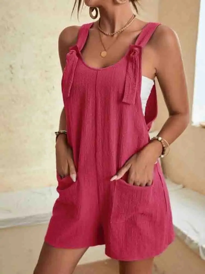 Jasmin | Damen Freizeit Overall Shorts mit Taschen