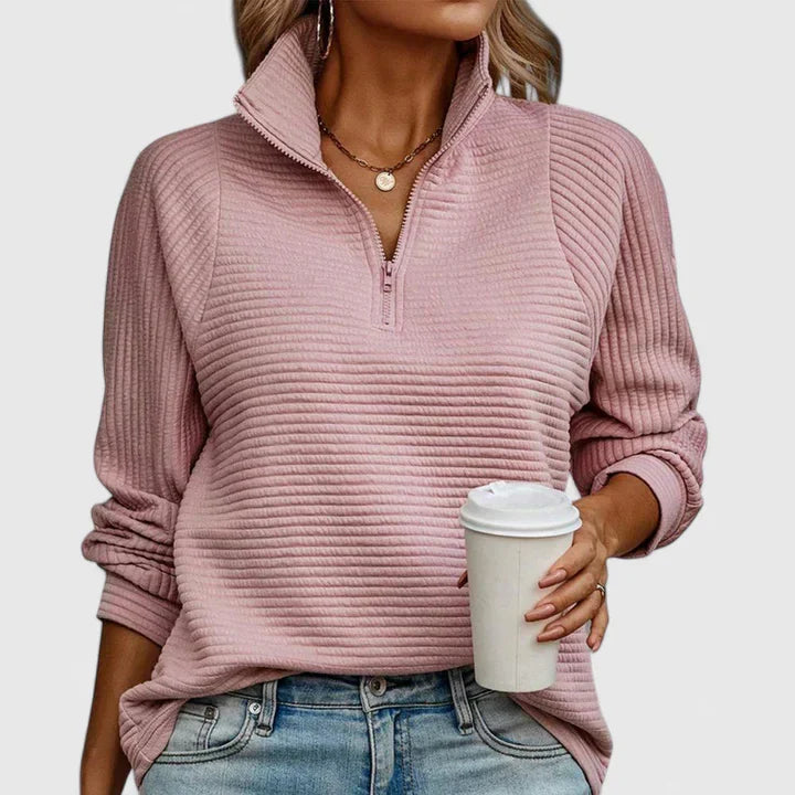 Cathrin | Eleganter Pullover für Damen mit V-Ausschnitt und langen Ärmeln