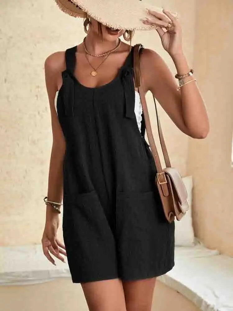 Jasmin | Damen Freizeit Overall Shorts mit Taschen