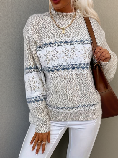 Susan | Lässiger Strickpullover für Damen mit Rundhalsausschnitt und langen Ärmeln