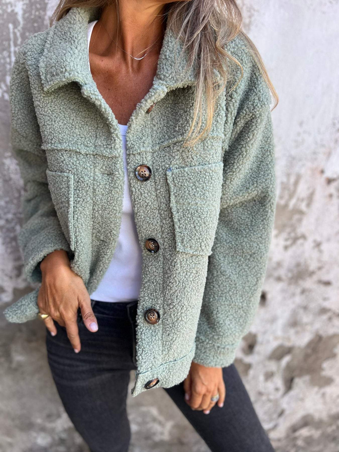 Grace | Stilvoller Herbstmantel für Damen mit langen Ärmeln und Rundhalsausschnitt
