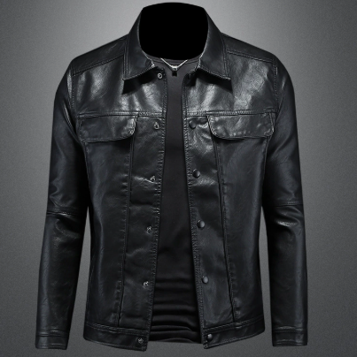 Darius | Premium Jacke im Moto-Stil für Herren mit langen Ärmeln