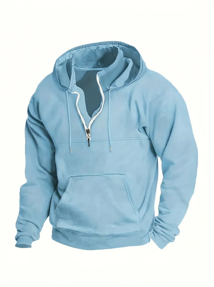Tommie Herren Sweatshirt mit Reißverschluss, Kapuze und langen Ärmeln
