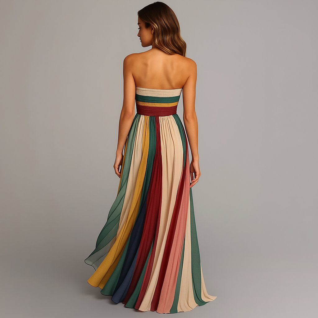 Julliane | Vibrantes trägerloses Maxikleid | Perfekt für den Sommer für Damen