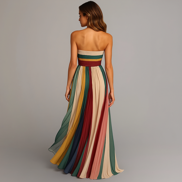 Julliane | Vibrantes trägerloses Maxikleid | Perfekt für den Sommer für Damen
