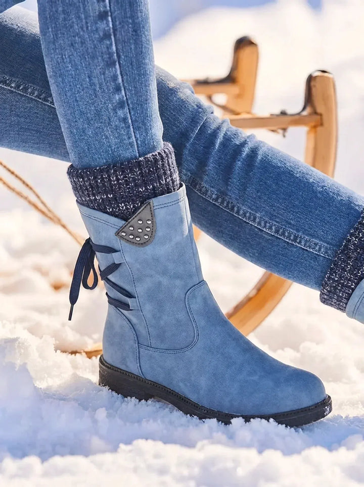 Valeria | Wasserdichte Stiefel für Damen mit Reißverschluss An Der Wade