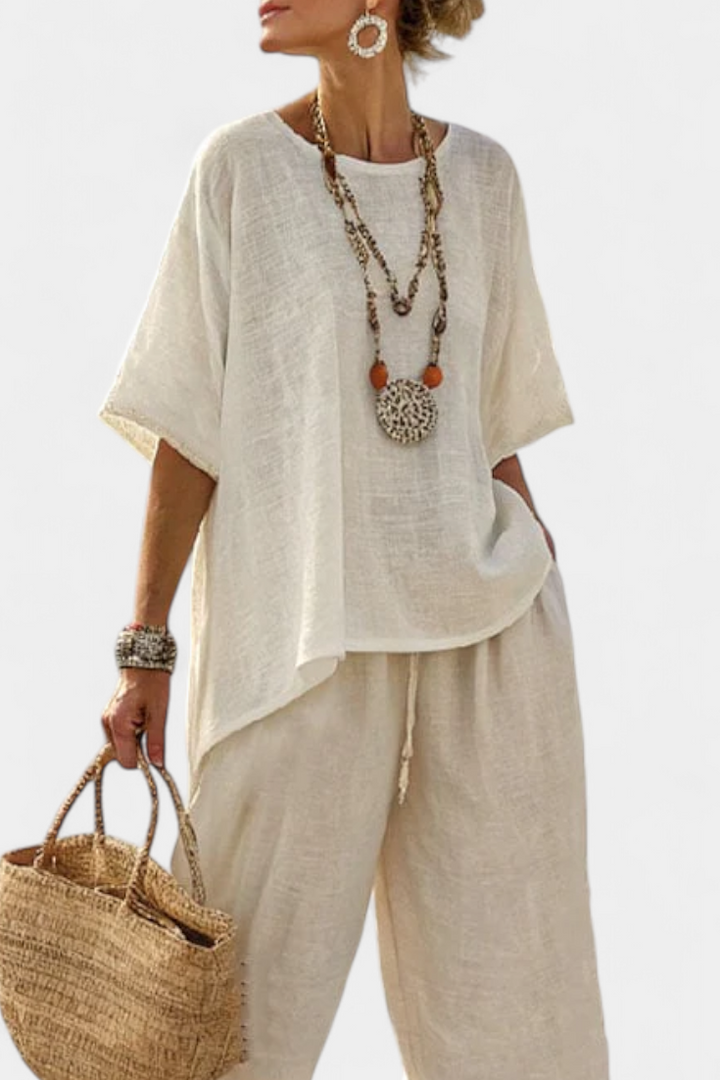 Beatrice | bequeme, essentielle Bluse und weite Hose