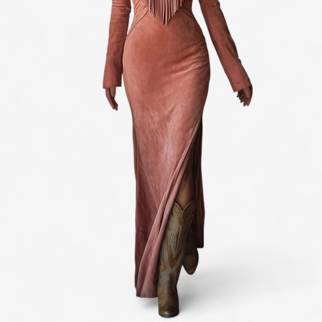 Aina Elegantes Ensemble für Damen mit V-Ausschnitt und langen Ärmeln