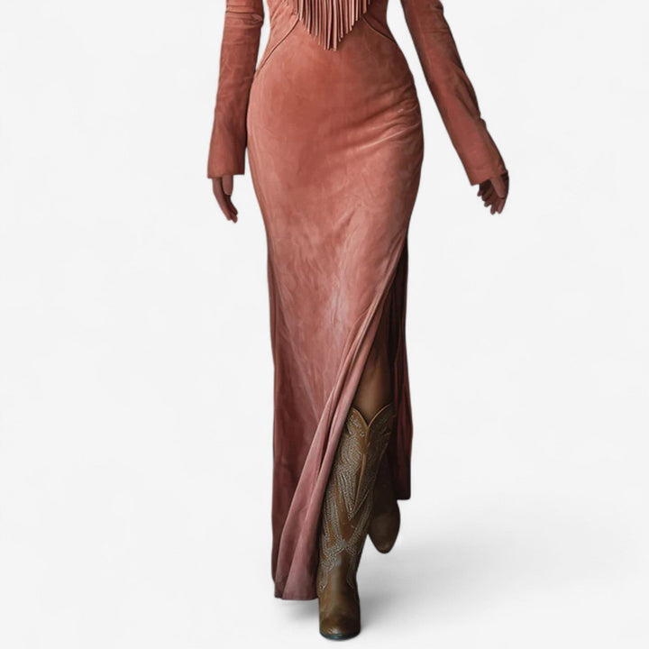 Aina Elegantes Ensemble für Damen mit V-Ausschnitt und langen Ärmeln