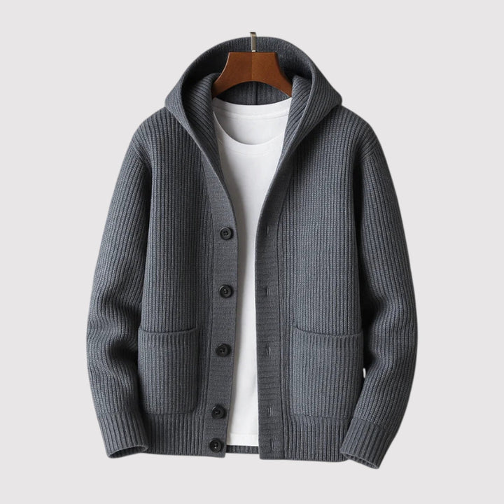 HIDEAKI | Kapuzencardigan für Herren mit langen Ärmeln