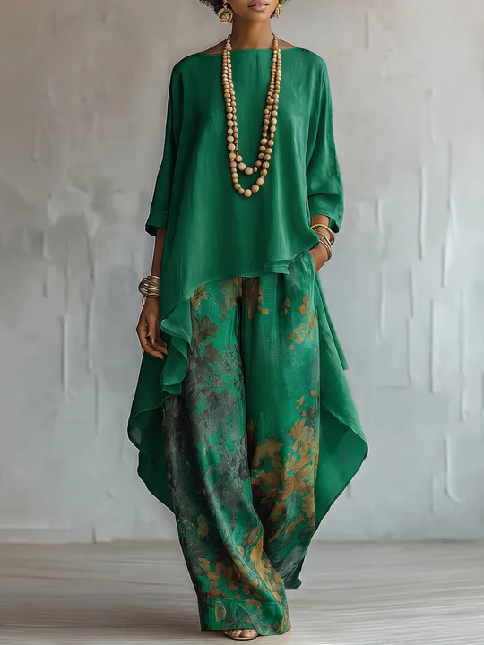 Elena | Damen Zweiteiler mit Blumenmuster