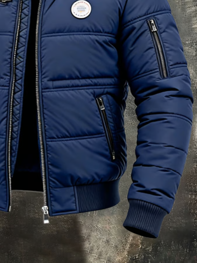 Herren Vintage Isolierte Outdoor-Jacke | Warm und Gepolstert
