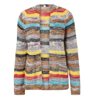 Kamille | Retro Farbiger Pullover für Damen mit Rundhalsausschnitt