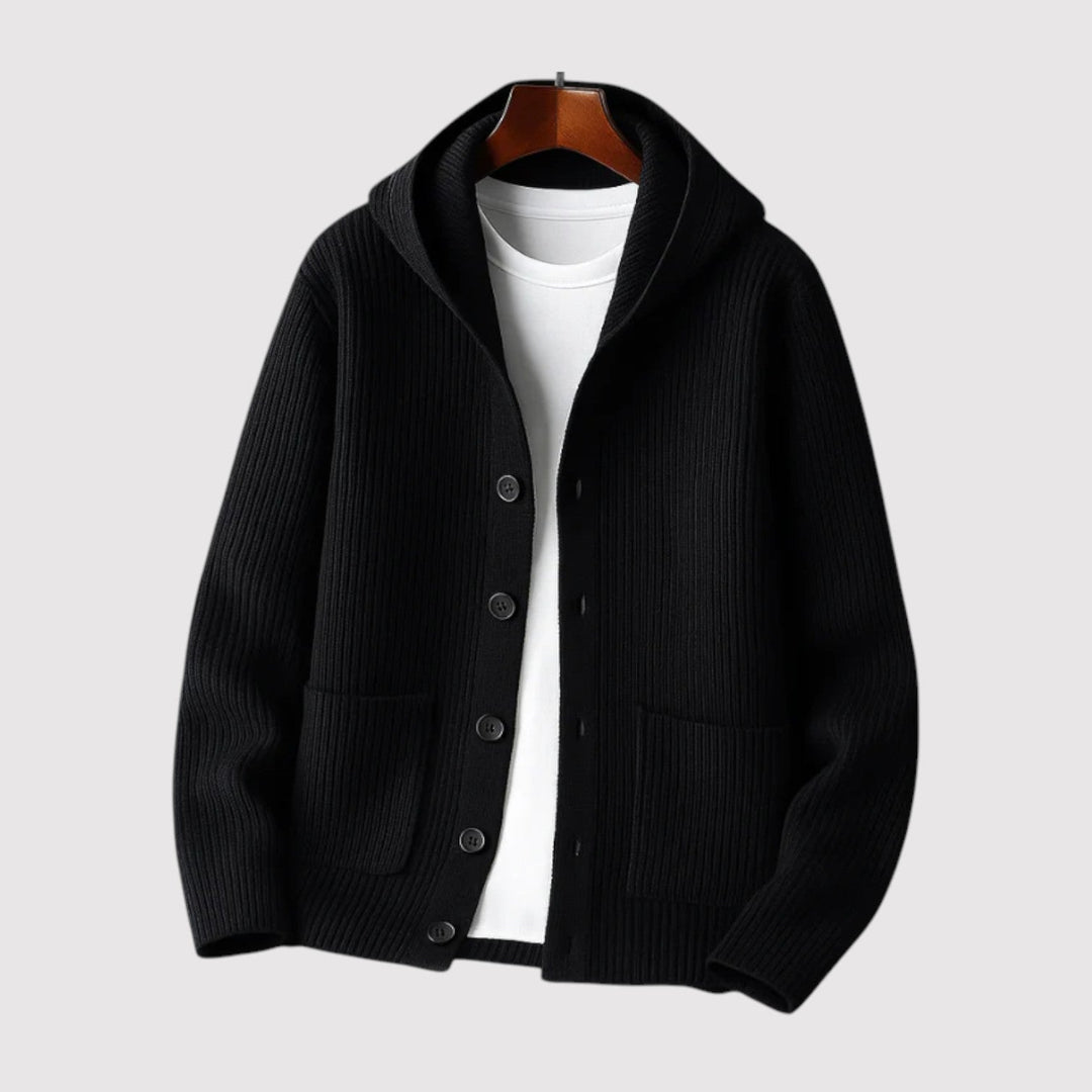 HIDEAKI | Kapuzencardigan für Herren mit langen Ärmeln