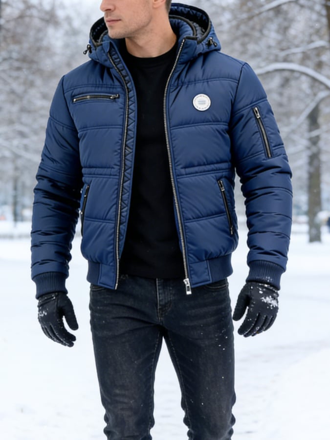 Herren Vintage Isolierte Outdoor-Jacke | Warm und Gepolstert