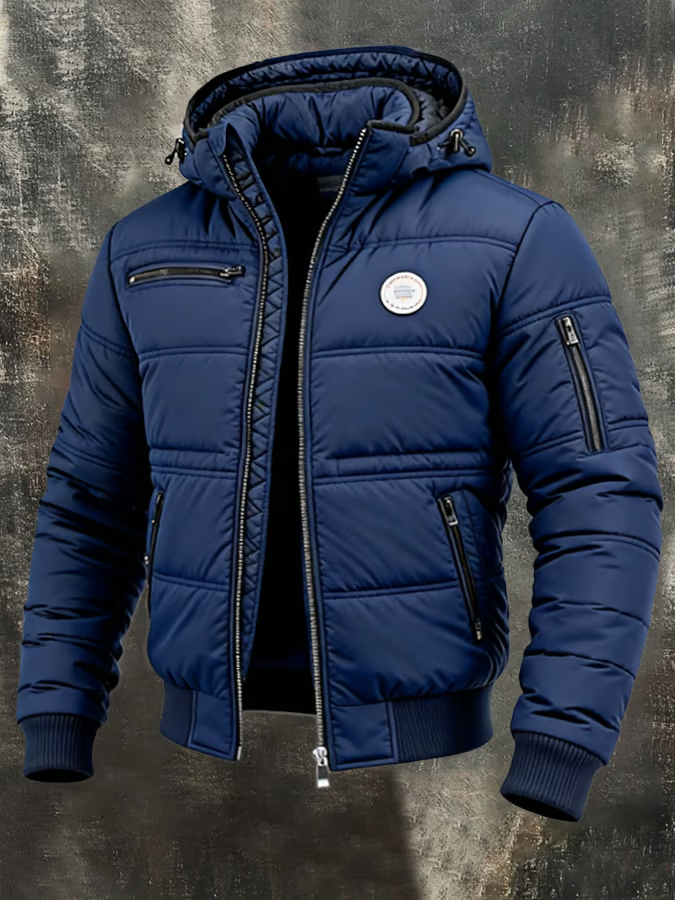 Herren Vintage Isolierte Outdoor-Jacke | Warm und Gepolstert