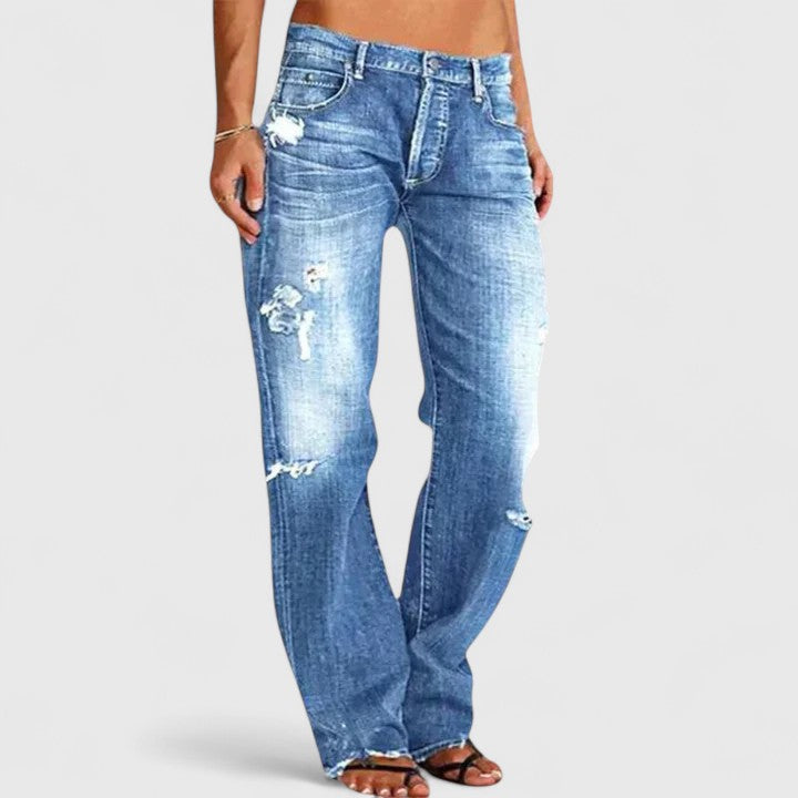 Lianette | Elegante Jeans für Damen mit weiter Passform und niedrigem Bund