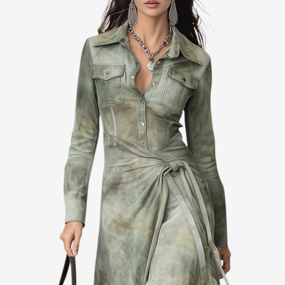 Sandie Maxi Western für Damen mit langen Ärmeln