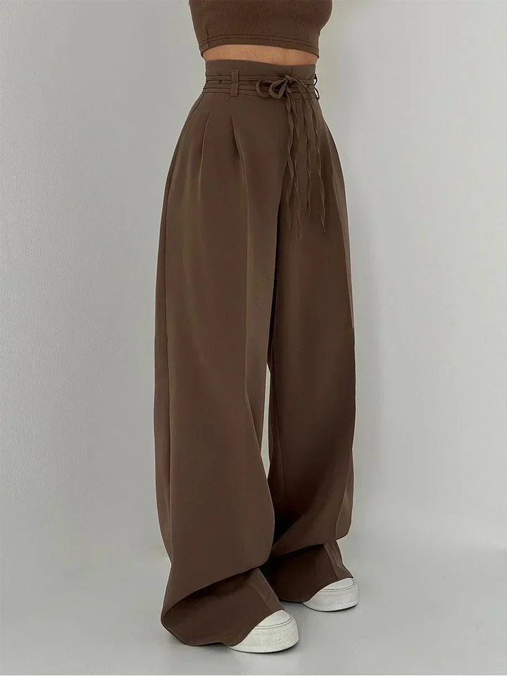Jane- Schicke Weite Hose für Damen mit hohem Bund
