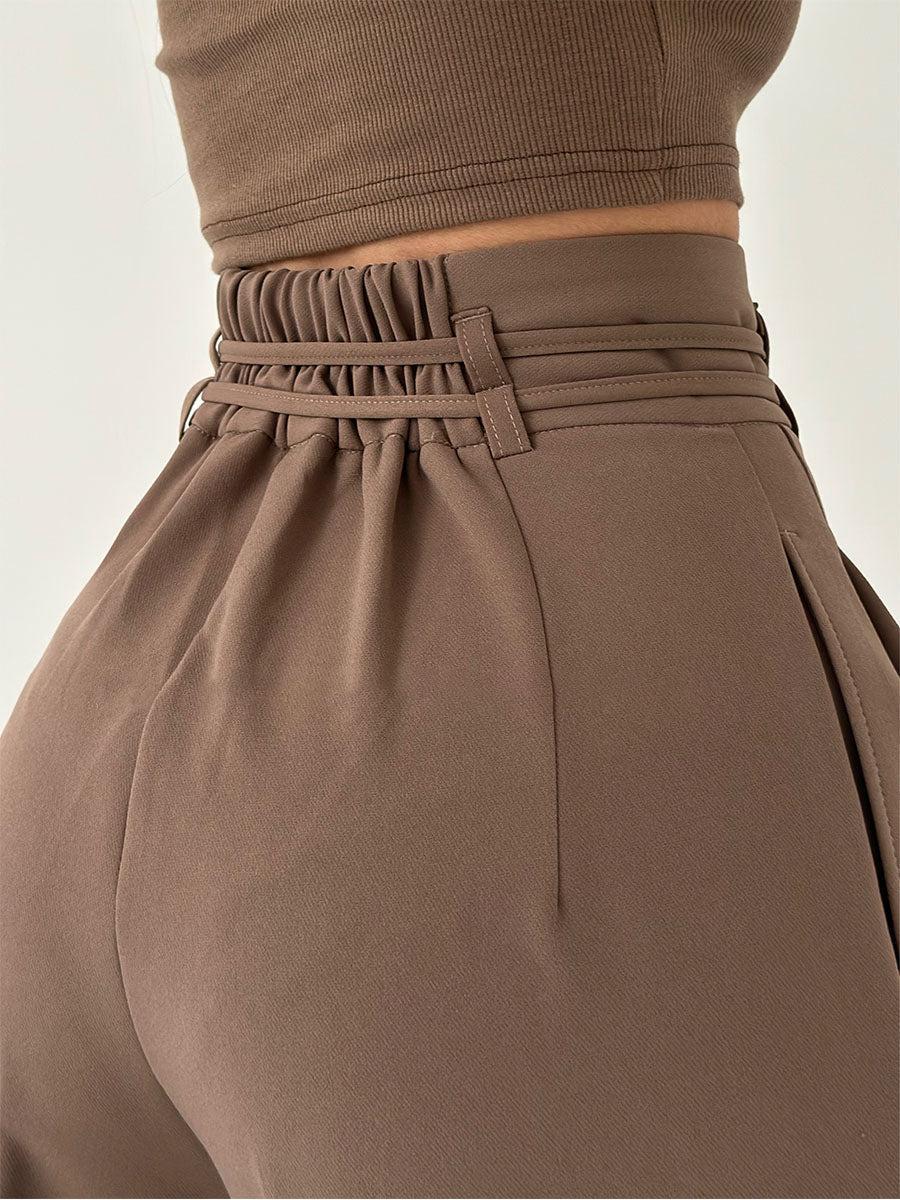 Jane- Schicke Weite Hose für Damen mit hohem Bund