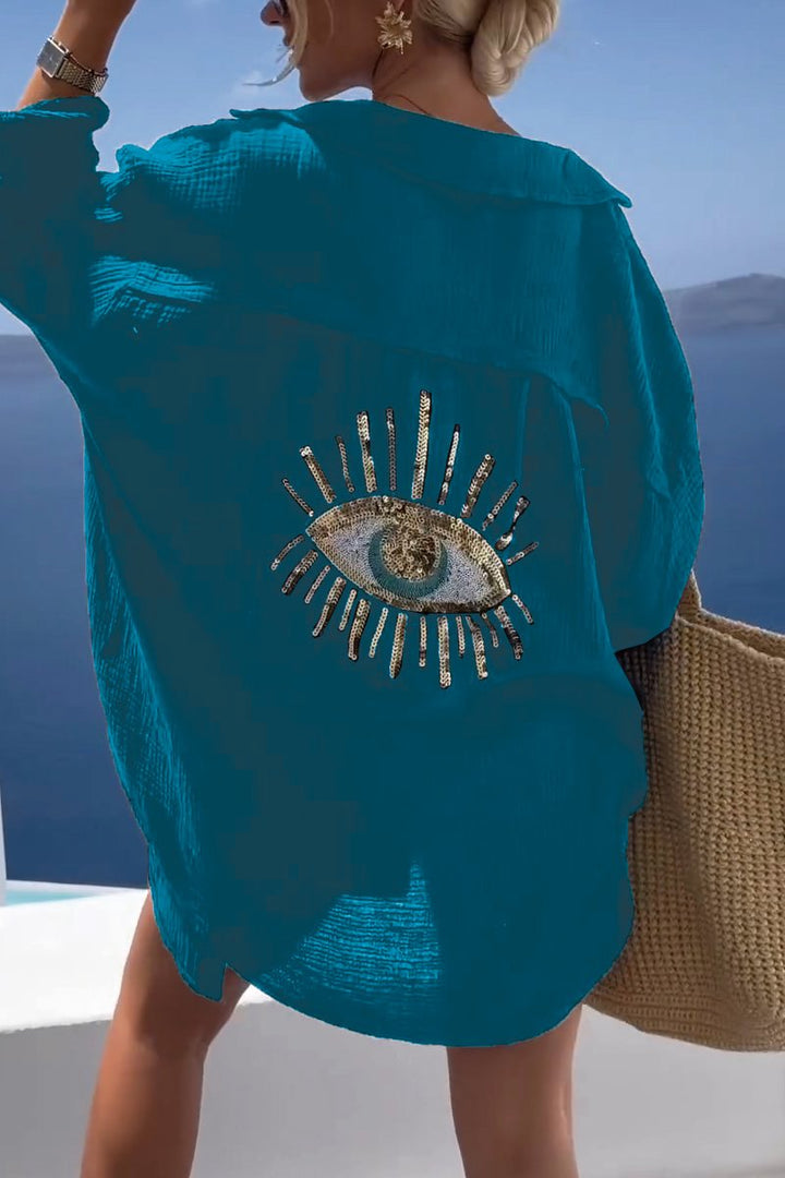 NAYA | Oversized Shirt für Damen mit Rundhalsausschnitt und kurzen Ärmeln
