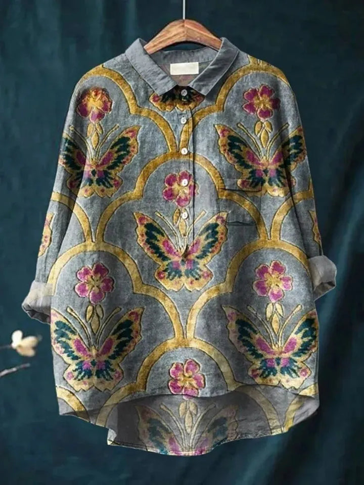 Hippie | Friedenskunst T-Shirt mit langen Ärmeln