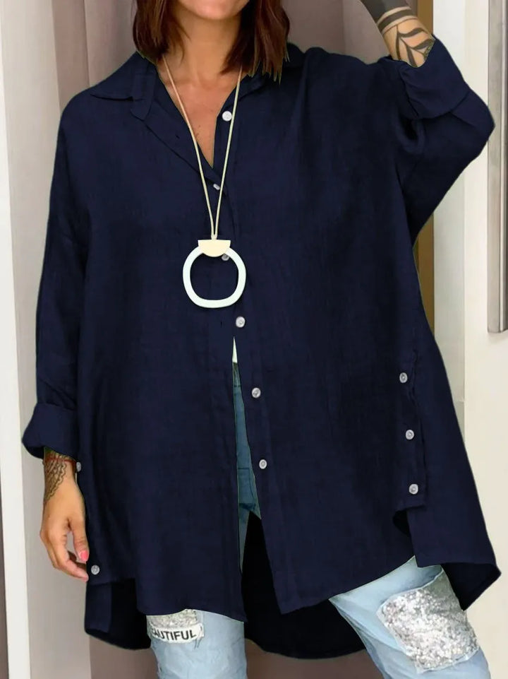 Sophia | Übergroßes Button-Up Hemd mit langen Ärmeln