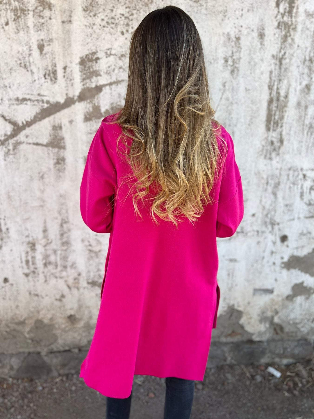 Olivia | Lange Strickjacke für Damen mit Kapuze und langen Ärmeln