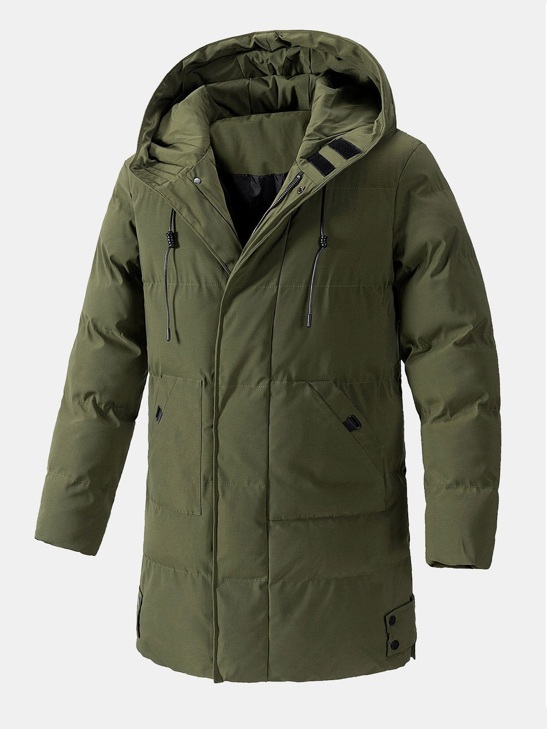 Herren Pufferparka mit Kapuze, Taschen und Kordelzug