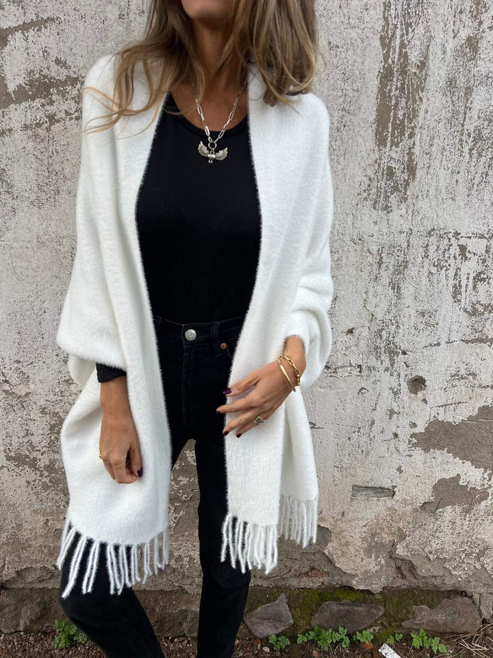 Hannah | Eleganter Langärmeliger Wickelpulli Cardigan für Damen mit V-Ausschnitt