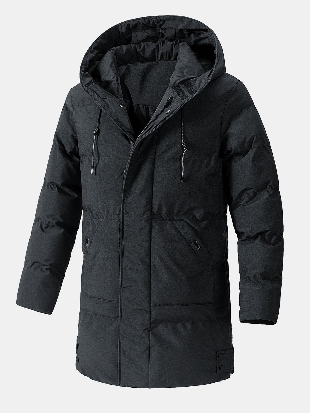 Herren Pufferparka mit Kapuze, Taschen und Kordelzug