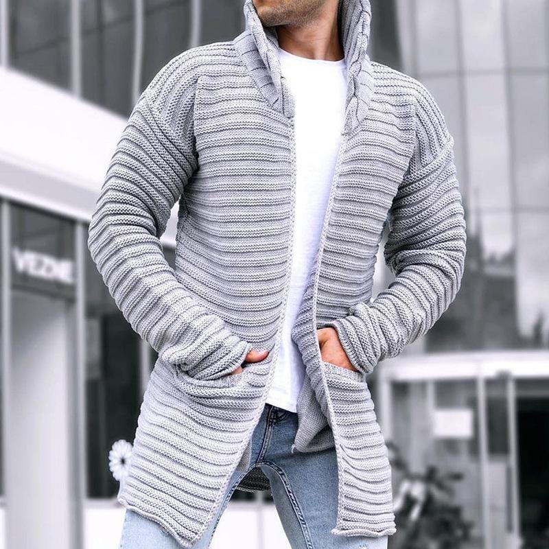 Owen | Herren Cardigan mit Stehkragen und Taschen