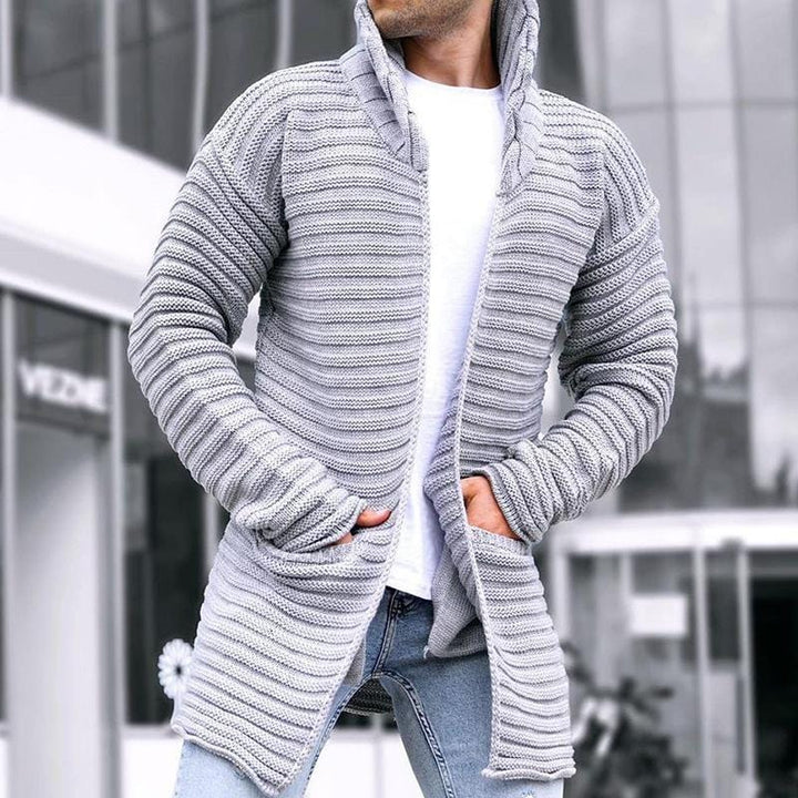 Owen | Herren Cardigan mit Stehkragen und Taschen