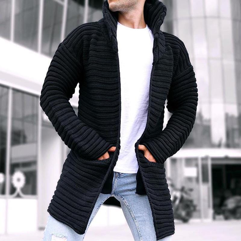 Owen | Herren Cardigan mit Stehkragen und Taschen