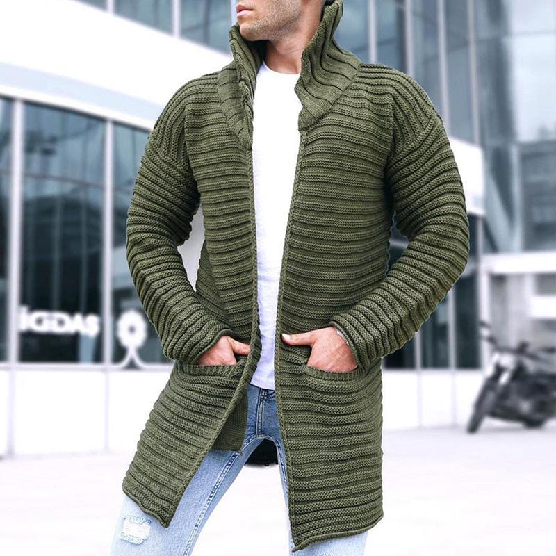 Owen | Herren Cardigan mit Stehkragen und Taschen