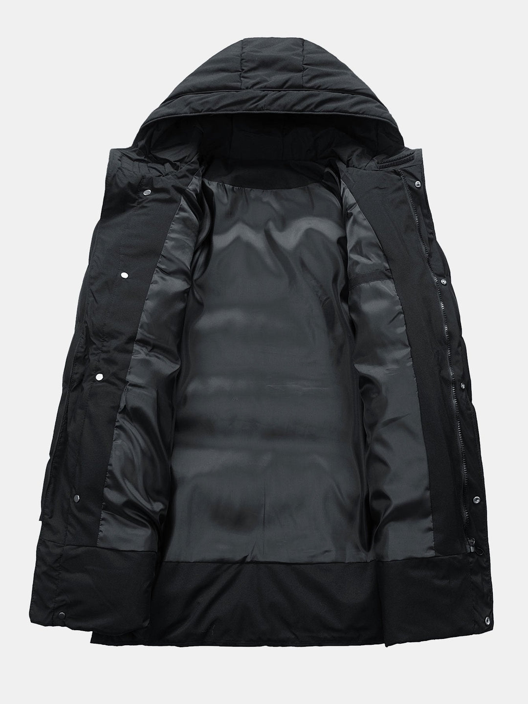 Herren Pufferparka mit Kapuze, Taschen und Kordelzug
