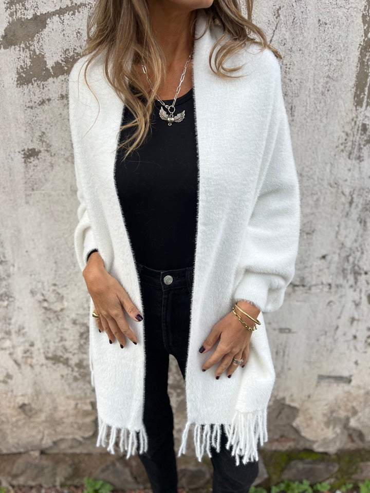 Hannah | Eleganter Langärmeliger Wickelpulli Cardigan für Damen mit V-Ausschnitt