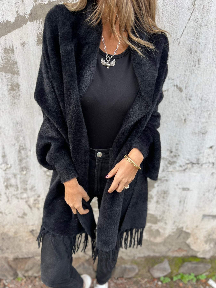 Hannah | Eleganter Langärmeliger Wickelpulli Cardigan für Damen mit V-Ausschnitt