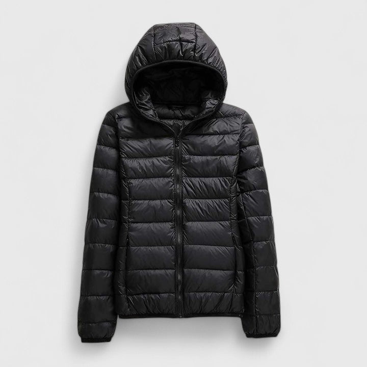 Thalyrrah Bequeme Jacke für Damen mit Rundhalsausschnitt und langen Ärmeln