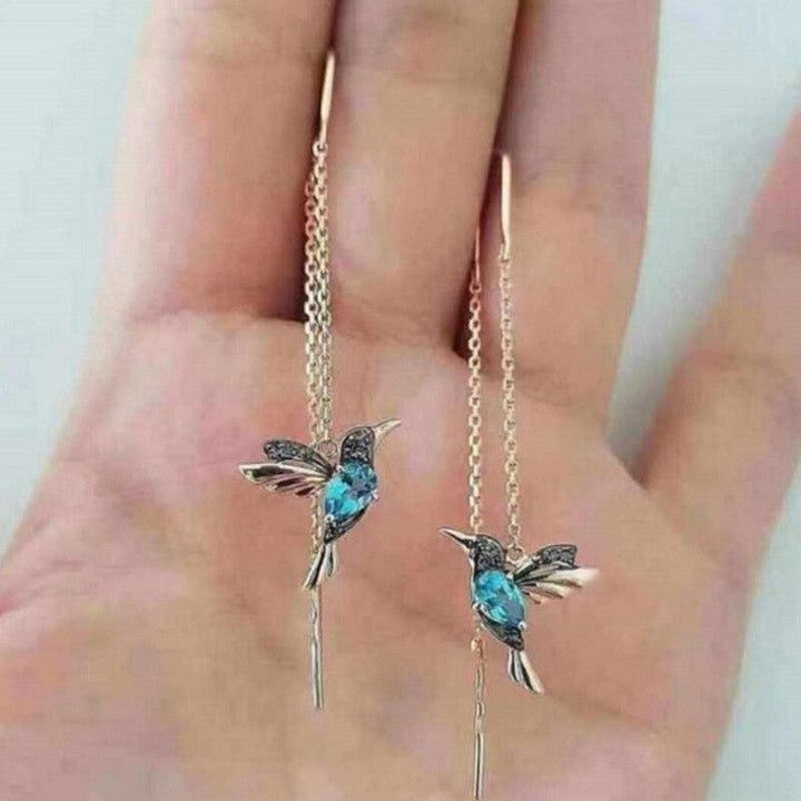 Kolibri Emaille- und Zirkonia-Ohrringe für Damen